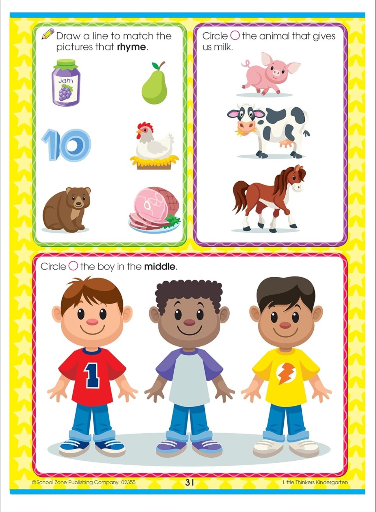 School Zone - Kindergarten Workbook (Little Thinkers 64 pages)