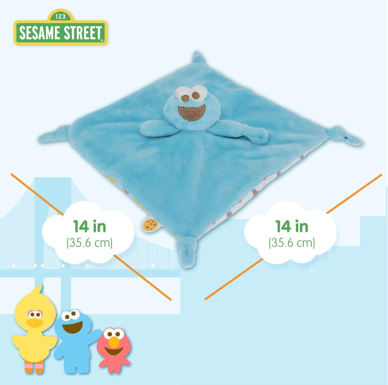Sesame Street - 超得意芝麻街 Cookie Monster 彩紙BB咬咬巾