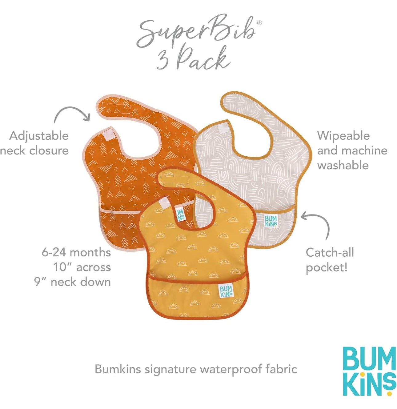 BUMKINS - 造型超防水飯衣 (Desert 背心款) SuperBibs