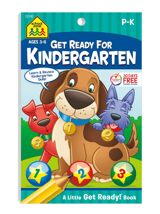 School Zone- Get Ready For Kindergarten Workbook (48 pages)