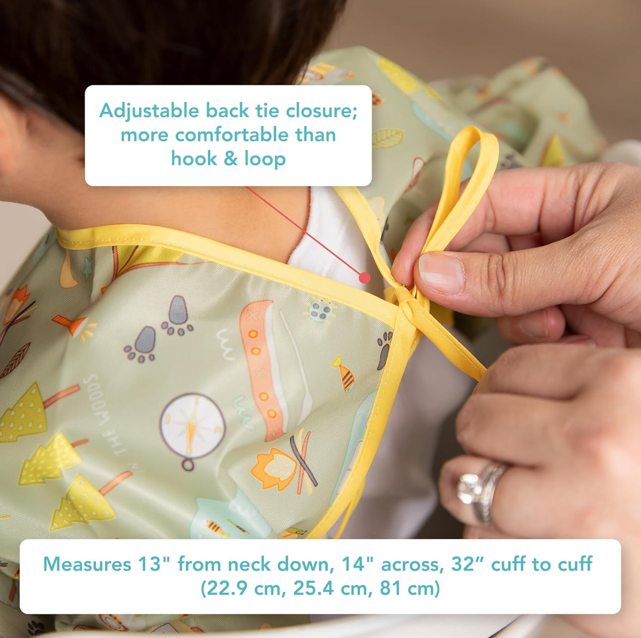 BUMKINS - 可愛超防水飯衣 (Camp Gear 長袖款) Sleeved bib