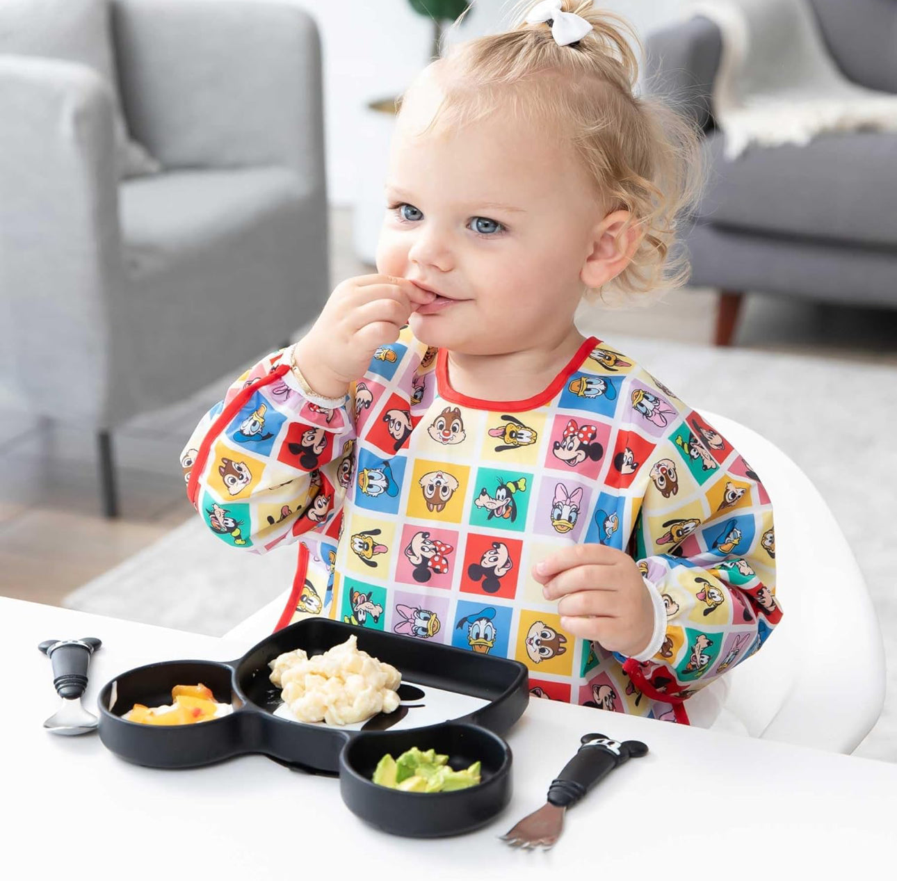 BUMKINS - Disney卡通造型超防水飯衣 (Mickey & friends 長袖款) Sleeved bib
