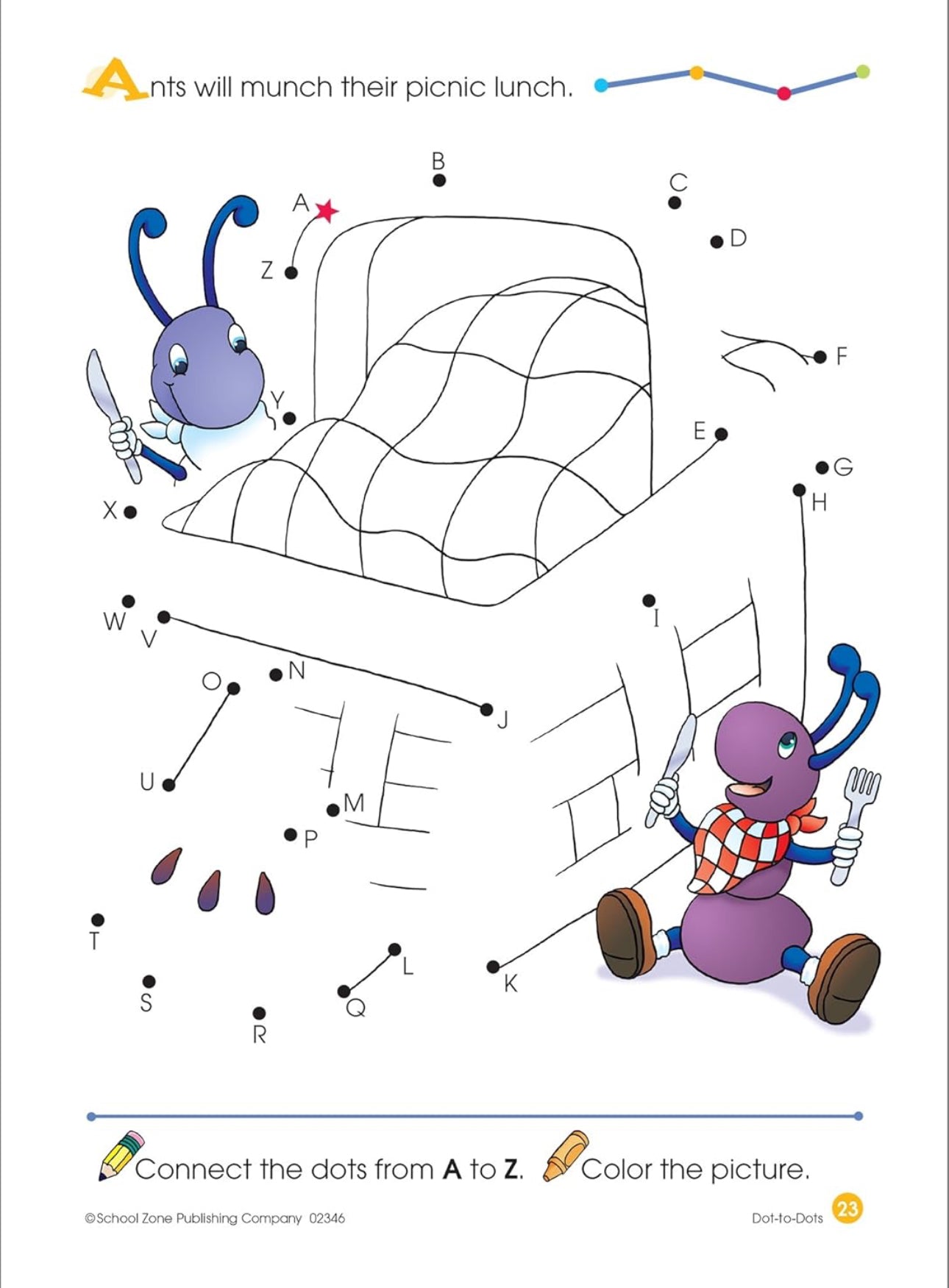 School Zone - Dot to Dots Workbook (Dot-to-Dots 64 pages)