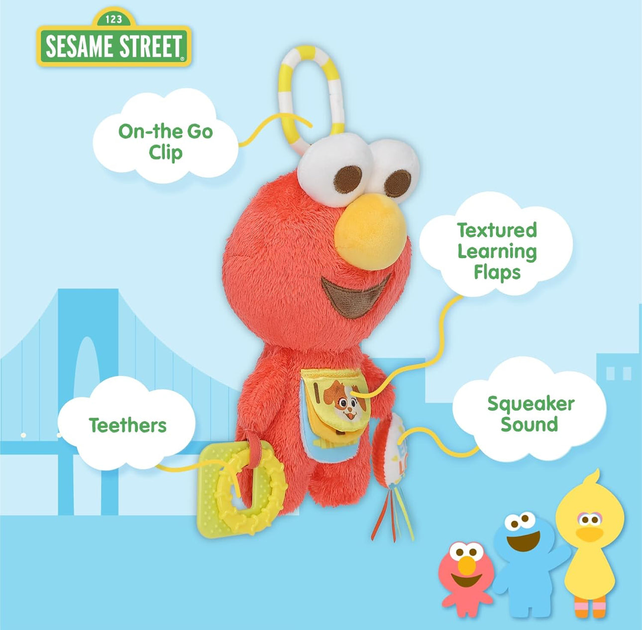Sesame Street - 超得意芝麻街Elmo 彩紙BB咬咬Buddy (30.5cm)
