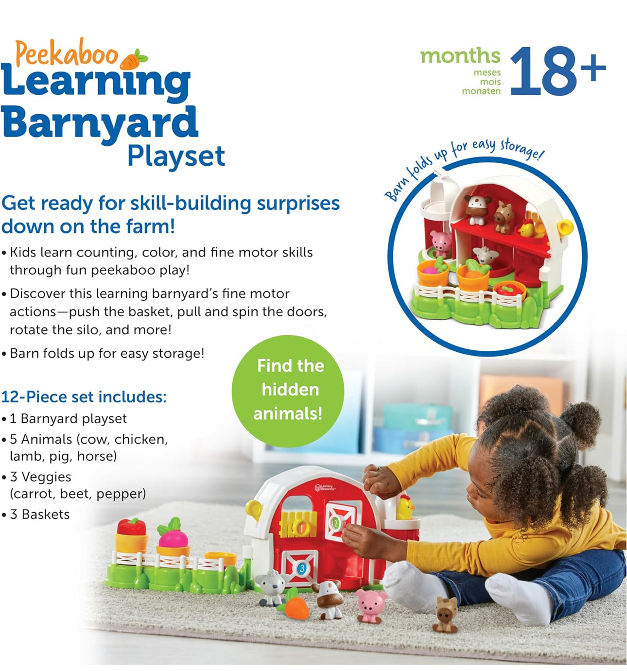 Learning Resources - 小農場捉迷藏 Play Set🐷🐮