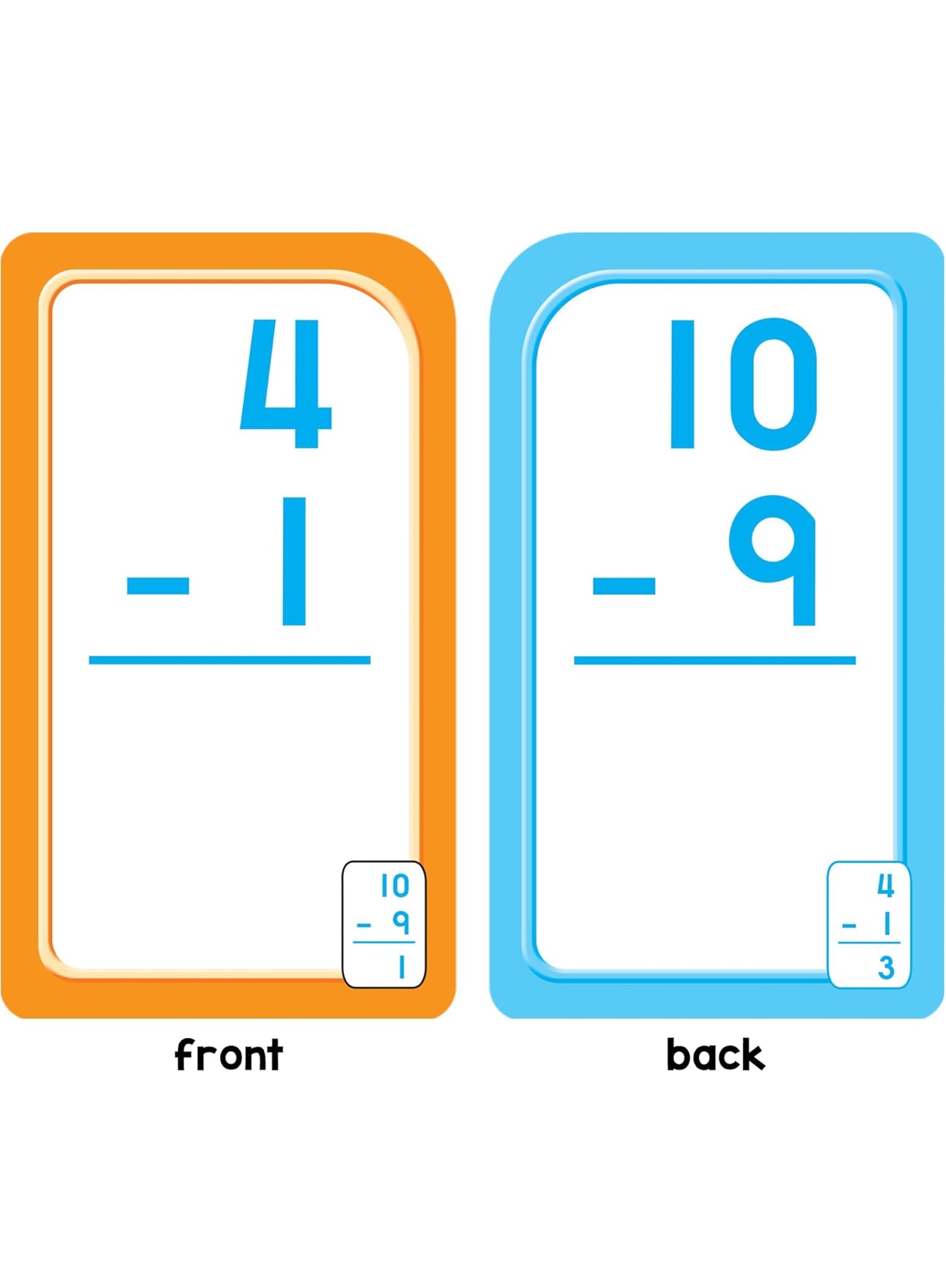 School Zone Flash Card 學習記憶快閃卡 - Subtraction 0-12