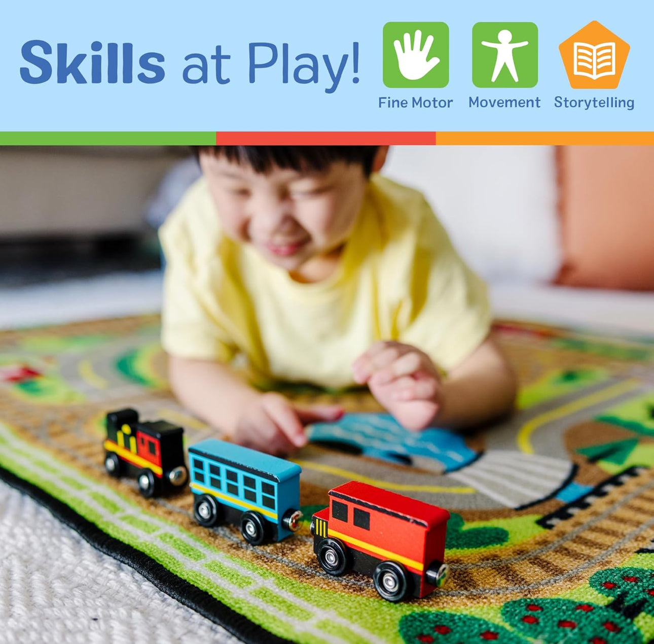 Melissa & Doug - 高質木製磁力小列車