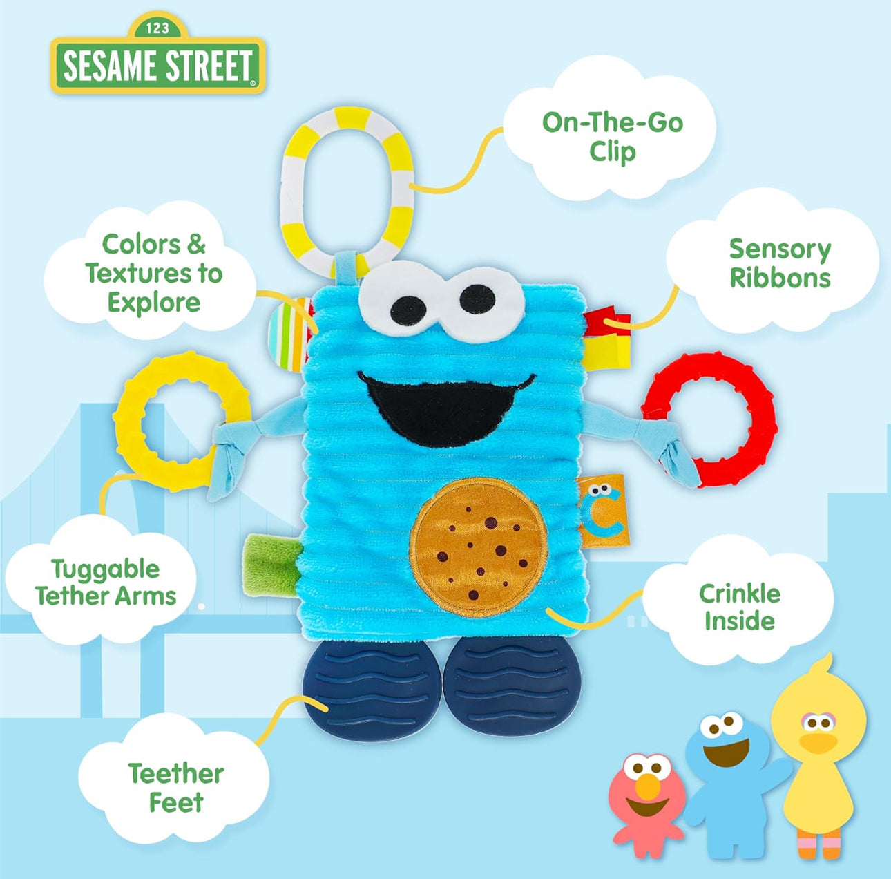Sesame Street - 超得意芝麻街Cookie Monster觸感咬咬樂
