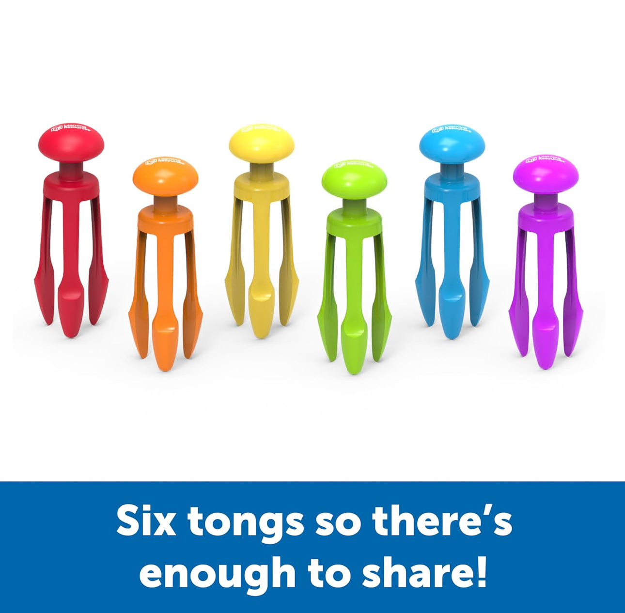 Learning Resources - Tri-Grip Tongs (Set of 6)