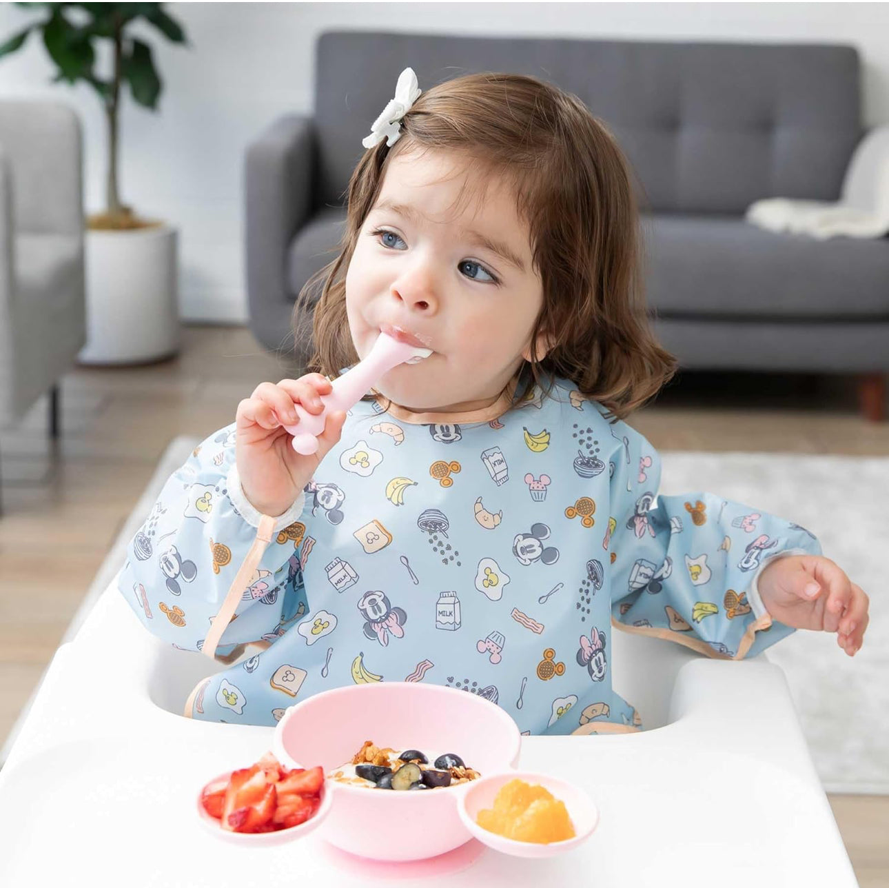 BUMKINS - Disney卡通造型超防水飯衣 (Mickey & friends 長袖款) Sleeved bib