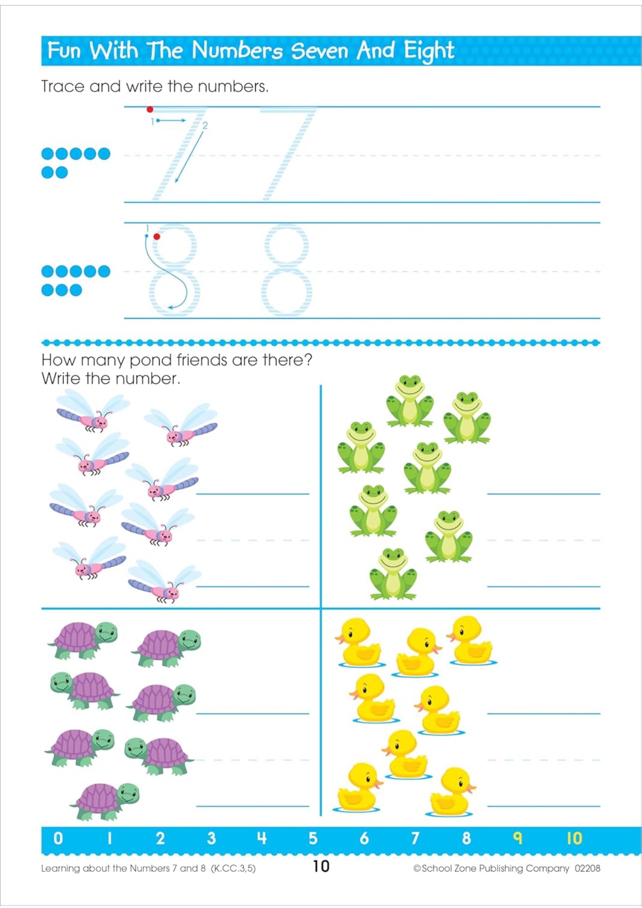 School Zone - Kindergarten workbook (Math Readiness 64 pages)