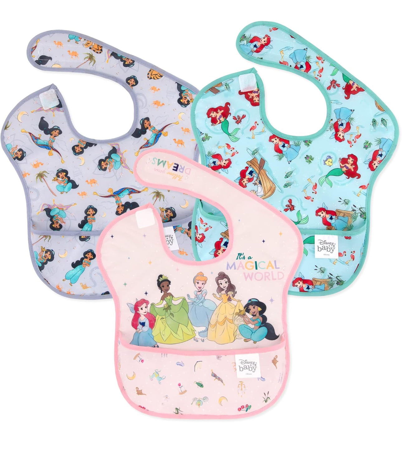 BUMKINS - Disney 造型超防水飯衣 (Princess 背心款) SuperBibs