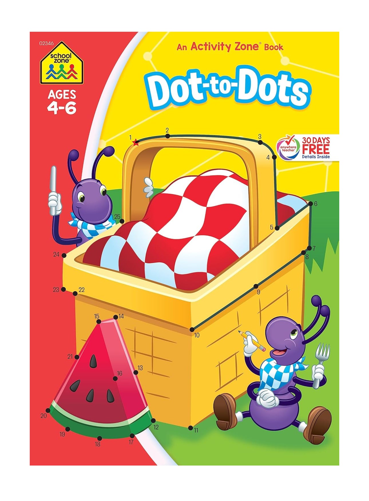 School Zone - Dot to Dots Workbook (Dot-to-Dots 64 pages)