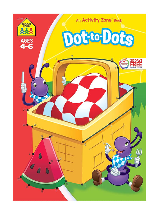 School Zone - Dot to Dots Workbook (Dot-to-Dots 64 pages)