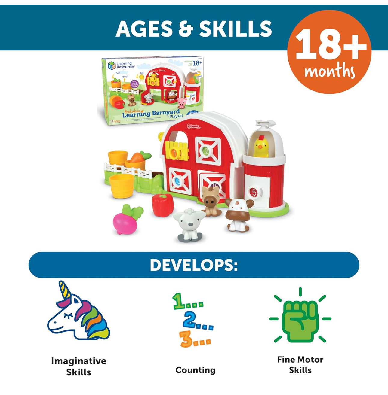 Learning Resources - 小農場捉迷藏 Play Set🐷🐮