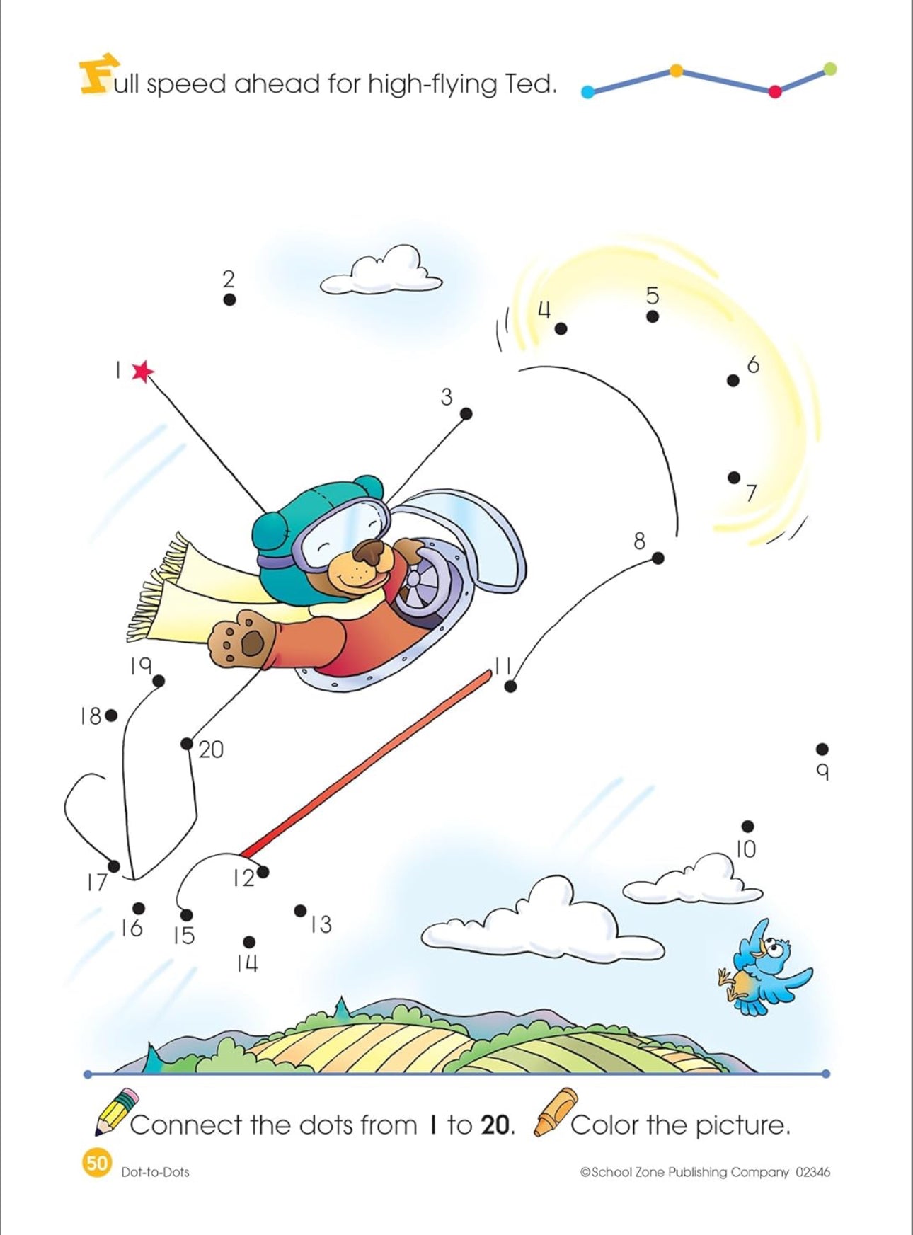 School Zone - Dot to Dots Workbook (Dot-to-Dots 64 pages)