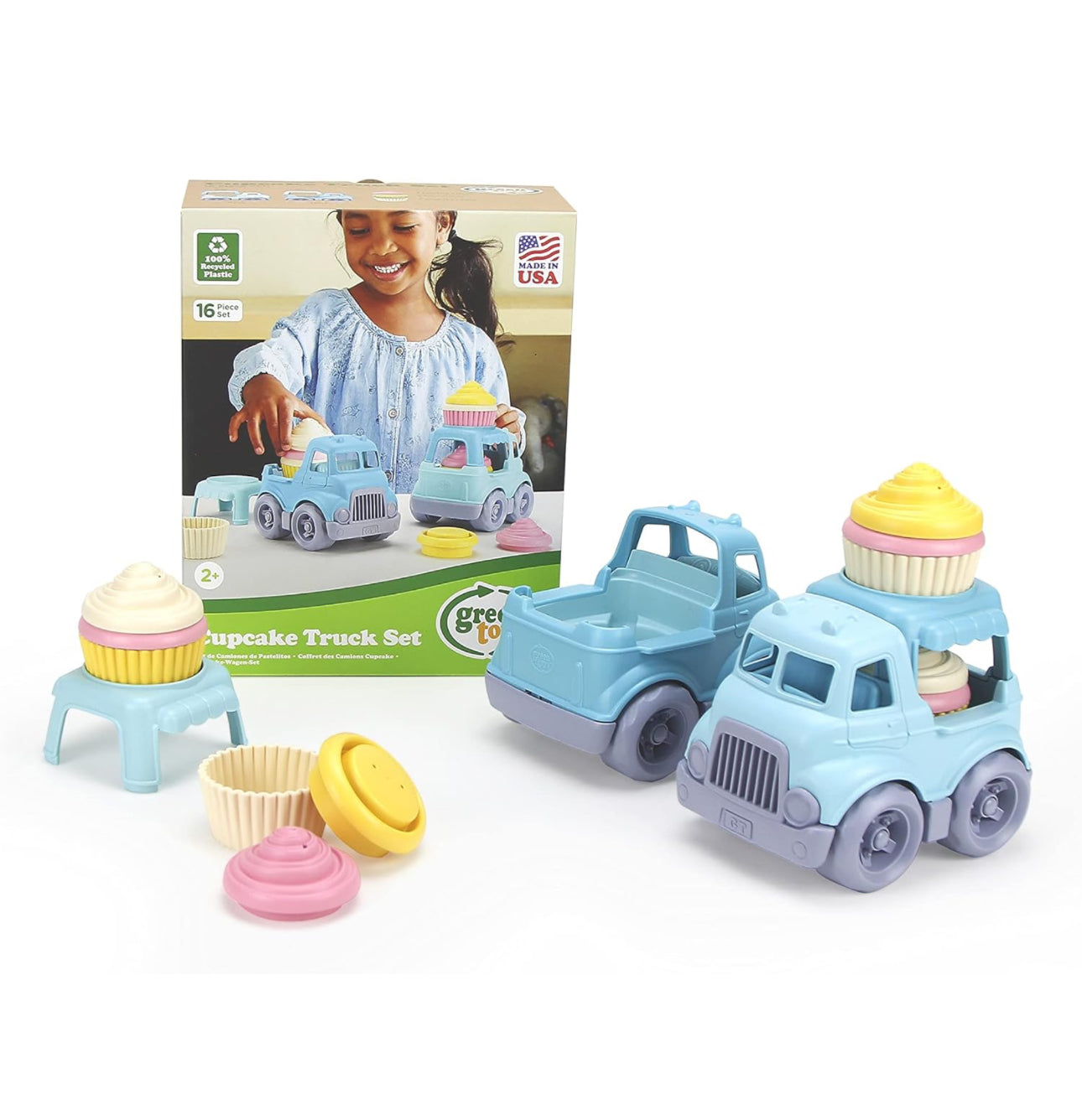 Green Toys - Cupcake Trucks 杯子蛋糕車 16件套 Play Set