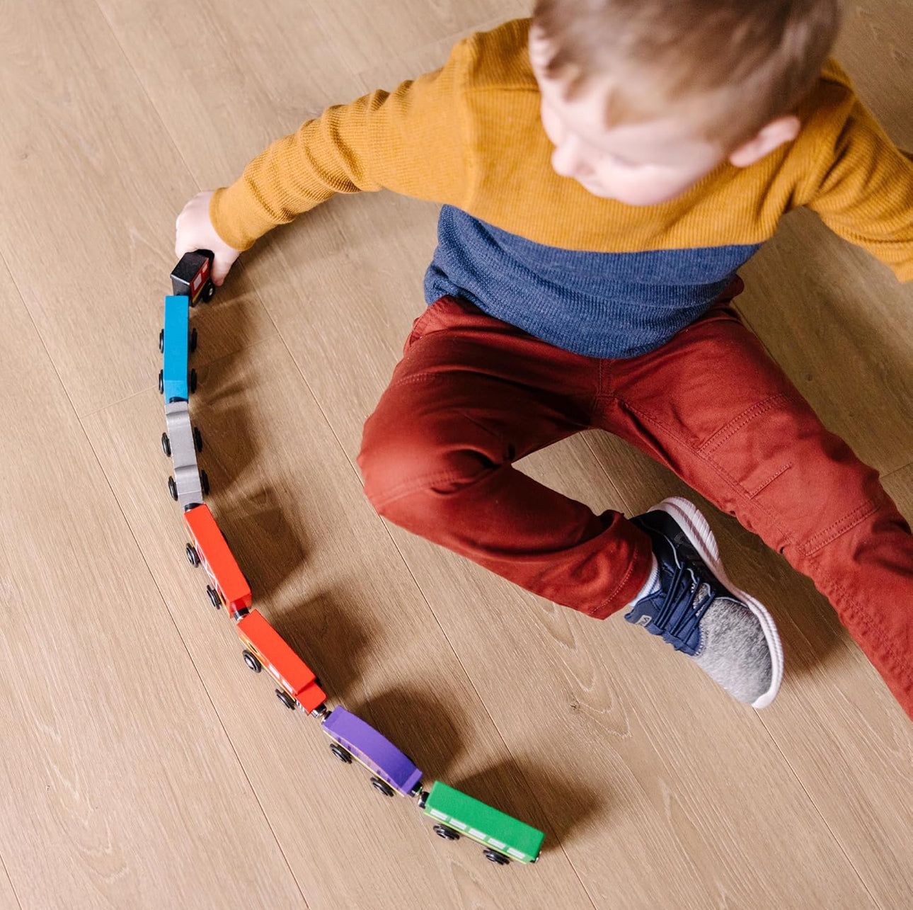 Melissa & Doug - 高質木製磁力小列車