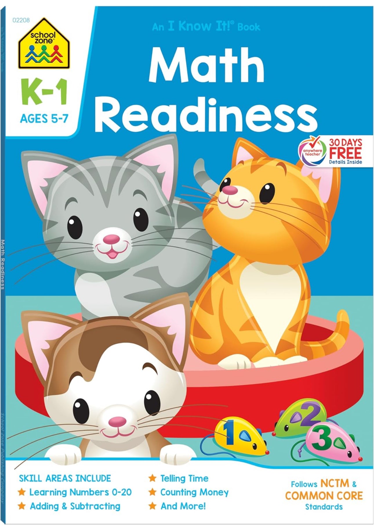 School Zone - Kindergarten workbook (Math Readiness 64 pages)