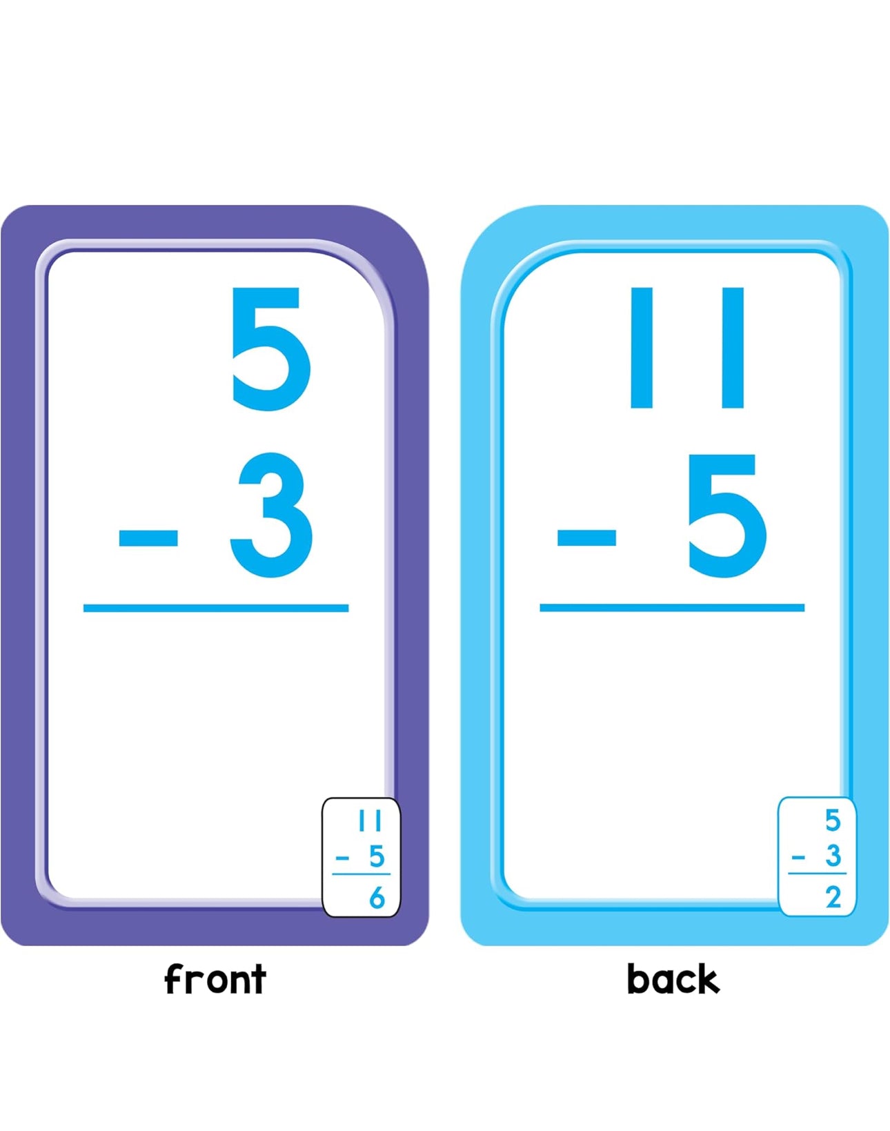 School Zone Flash Card 學習記憶快閃卡 - Subtraction 0-12