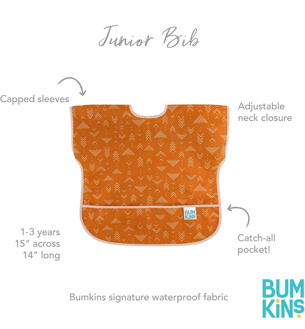 BUMKINS - 仙氣超防水飯衣 (Desert 短袖款) Junior bib