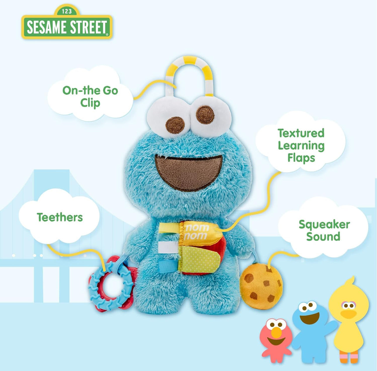 Sesame Street - 超得意芝麻街Cookie Monster彩紙BB咬咬Buddy (30.5cm)