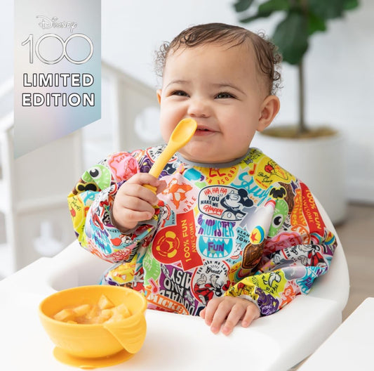 BUMKINS - Disney卡通造型超防水飯衣 (100周年特別版 II 長袖款) Sleeved bib