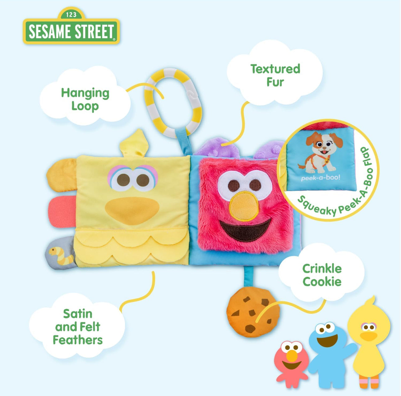 Sesame Street - 超得意芝麻街 觸感掛掛軟布書