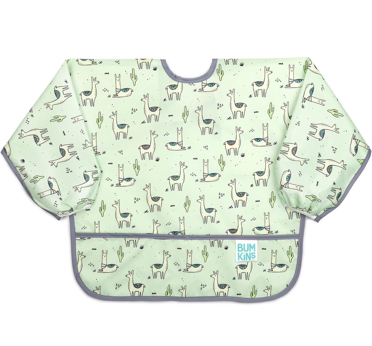 BUMKINS - 可愛超防水飯衣 (Llama 長袖款) Sleeved bib