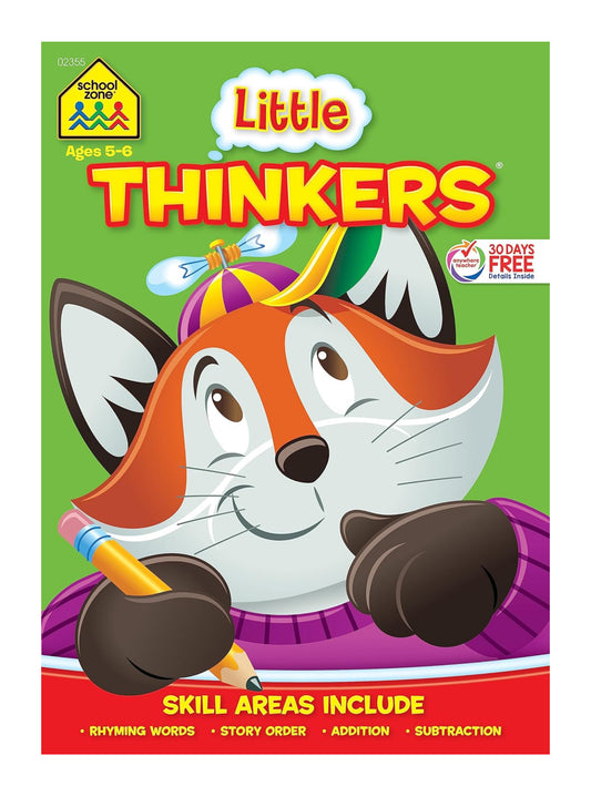 School Zone - Kindergarten Workbook (Little Thinkers 64 pages)