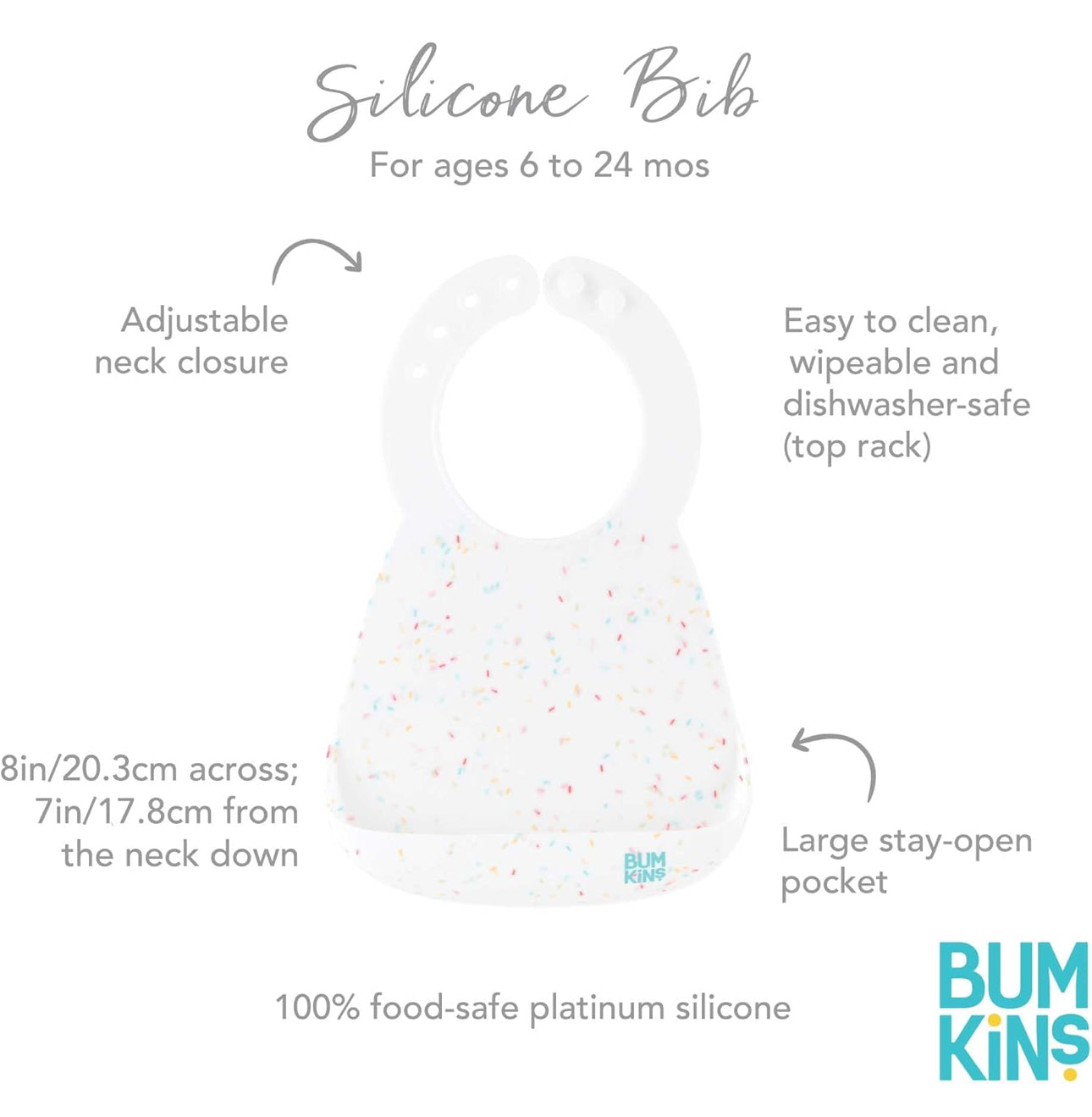 BUMKINS - 超防水矽膠圍兜 (Vanilla)