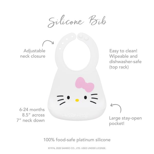 BUMKINS - Sanrio卡通造型超防水矽膠圍兜 (Hello Kitty)