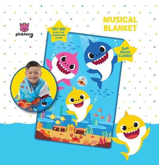Baby shark 音樂珊瑚絨被仔