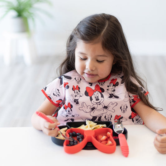 BUMKINS - Disney卡通造型超防水飯衣 (Minnie 短袖款) Junior bib