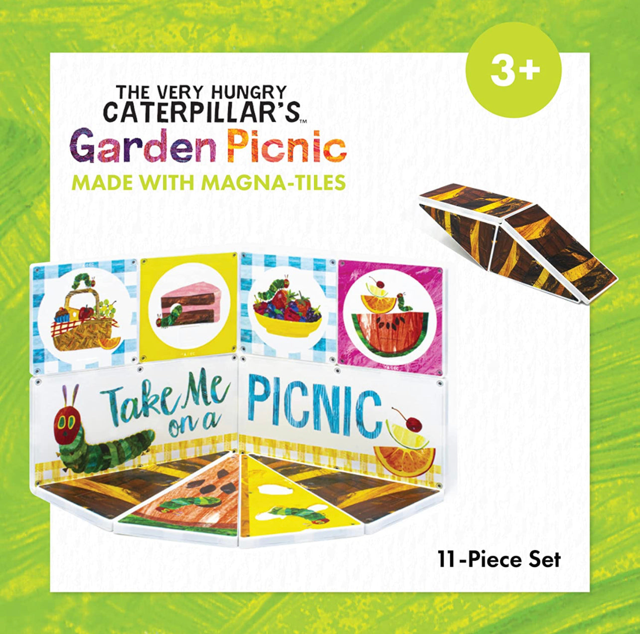Eric Carle x Magna-Tiles 磁力片積木玩具 - The Very Hungry Caterpillar Garden Picnic 11塊套裝