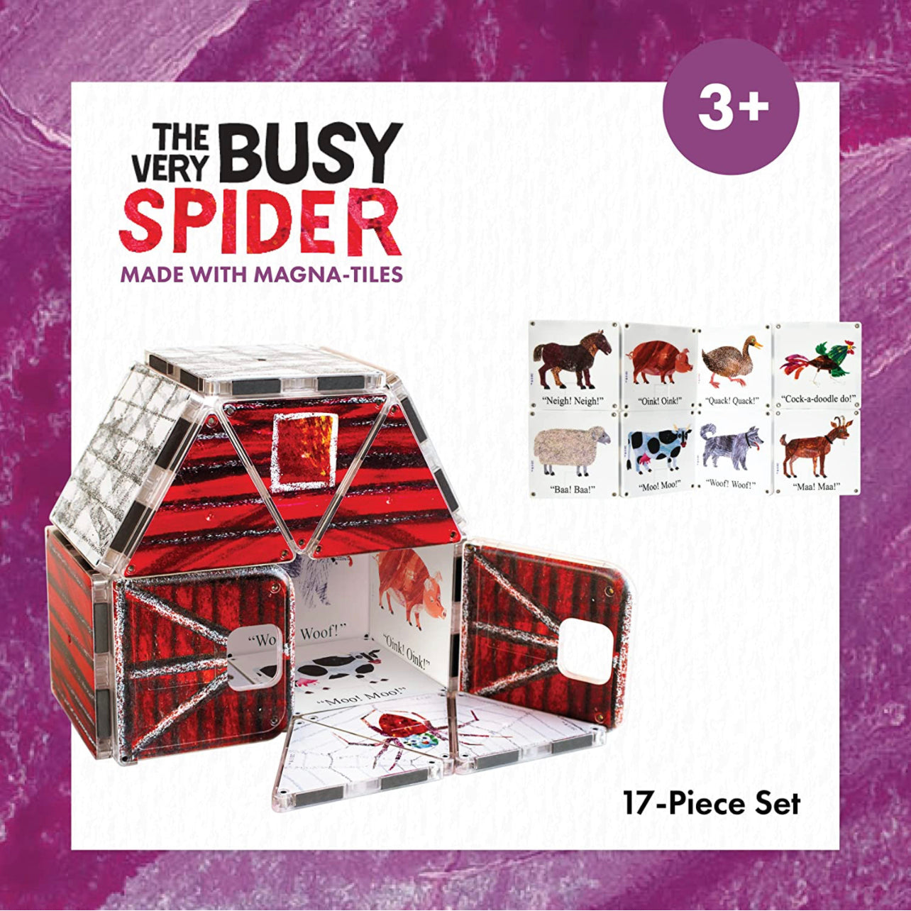 Eric Carle x Magna-Tiles 磁力片積木玩具 - The Very Busy Spider 16塊套裝