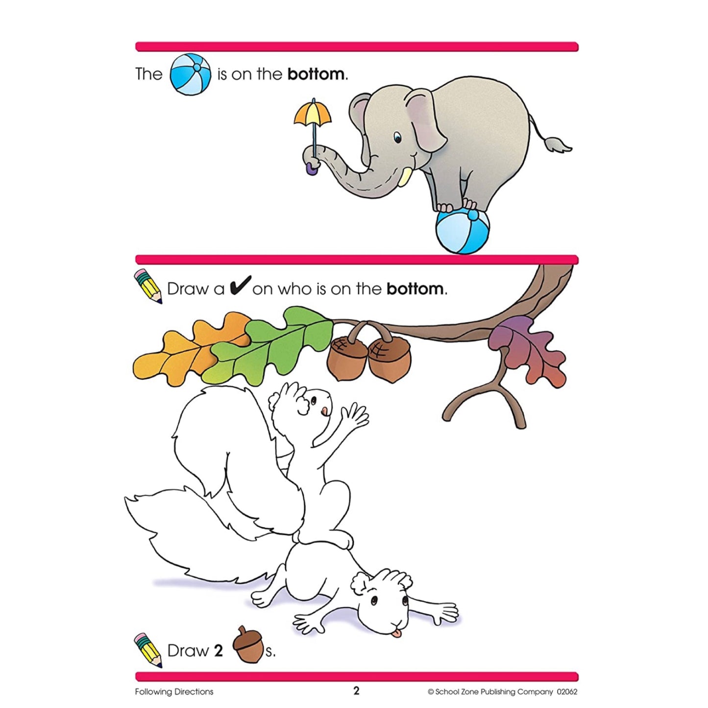 School Zone - Preschool Workbook (Following Direction 32 pages)