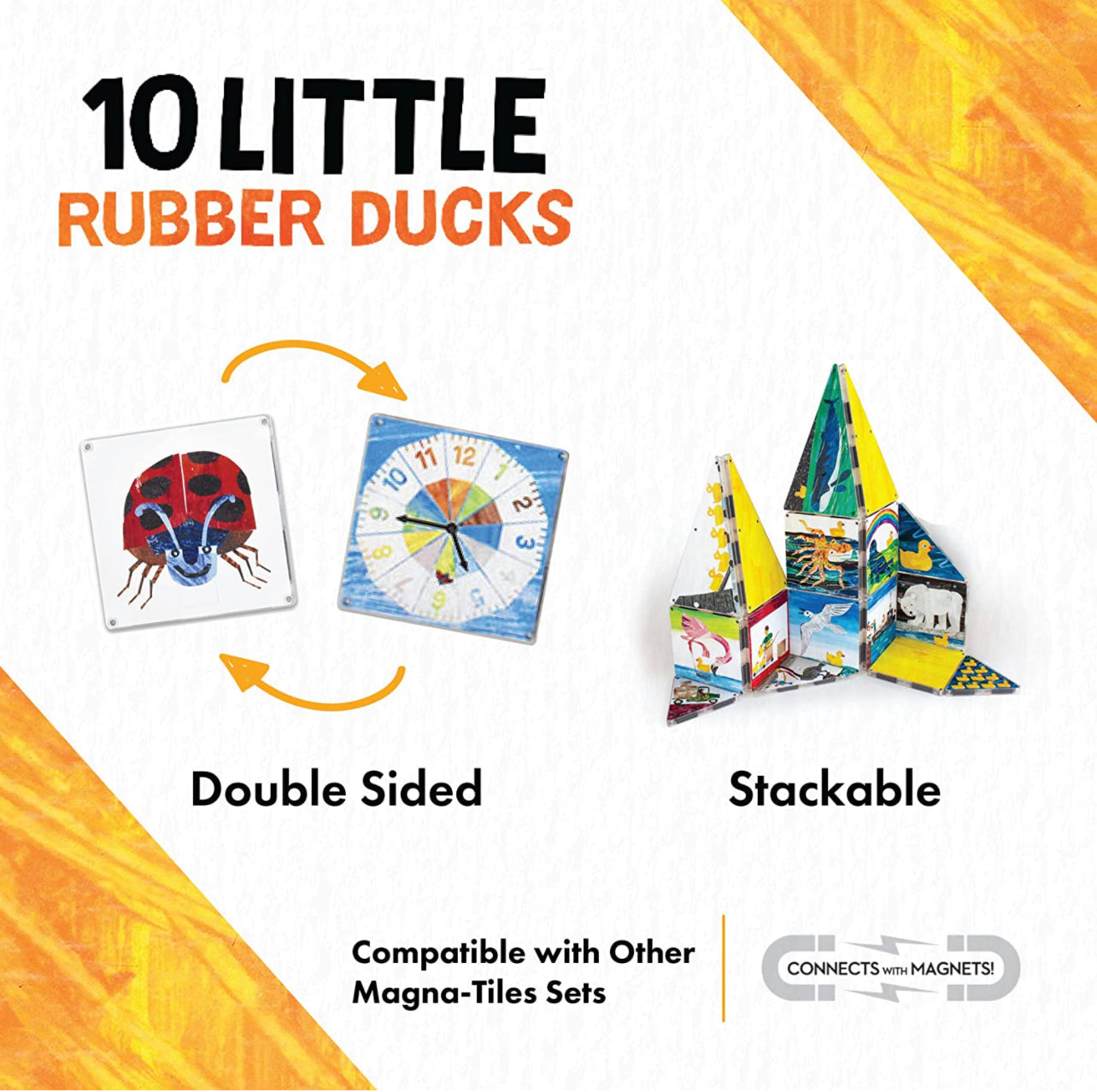 Eric Carle x Magna-Tiles 磁力片積木玩具 - 10 Little Rubber Ducks 18塊套裝