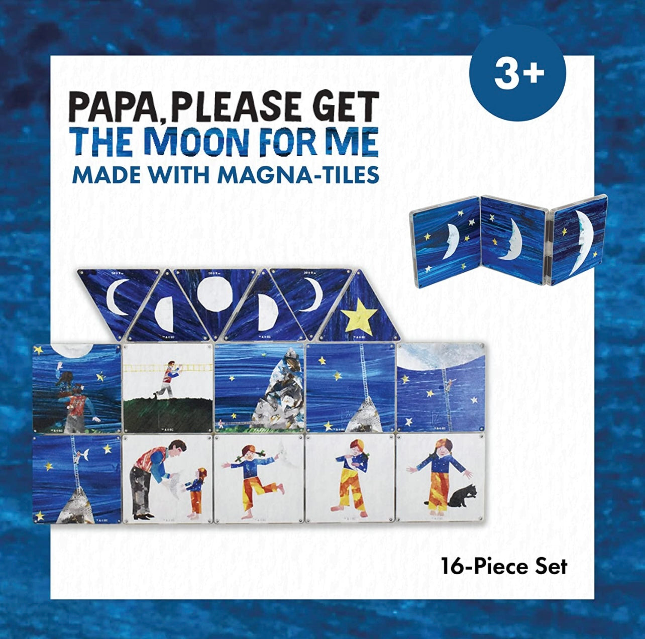 Eric Carle x Magna-Tiles 磁力片積木玩具 - Papa Please Get The Moon For Me 16塊套裝