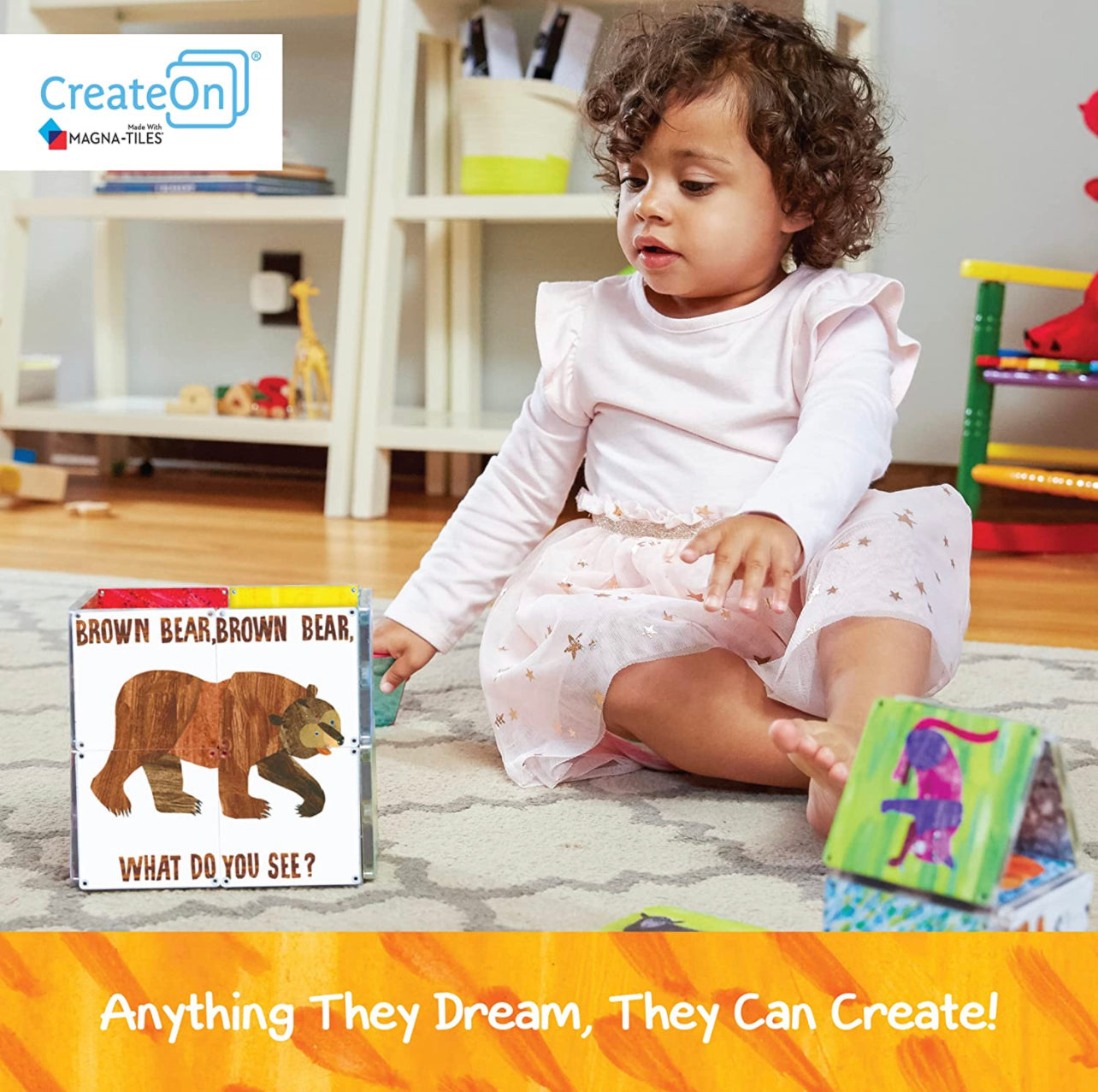 Eric Carle x Magna-Tiles 磁力片積木玩具 - Brown Bear, Brown Bear 16塊套裝