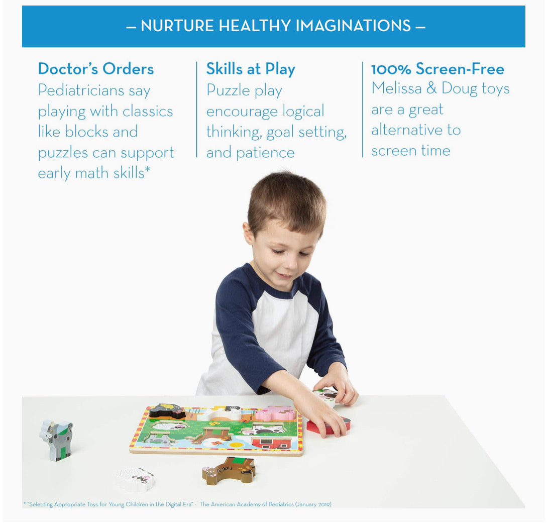 Melissa & Doug - 立體拼圖(農場款)