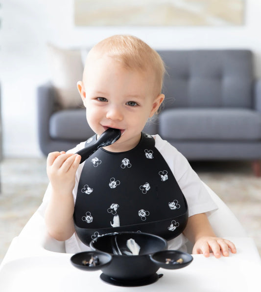 BUMKINS - Disney 卡通造型超防水矽膠圍兜 (Mickey Mouse)