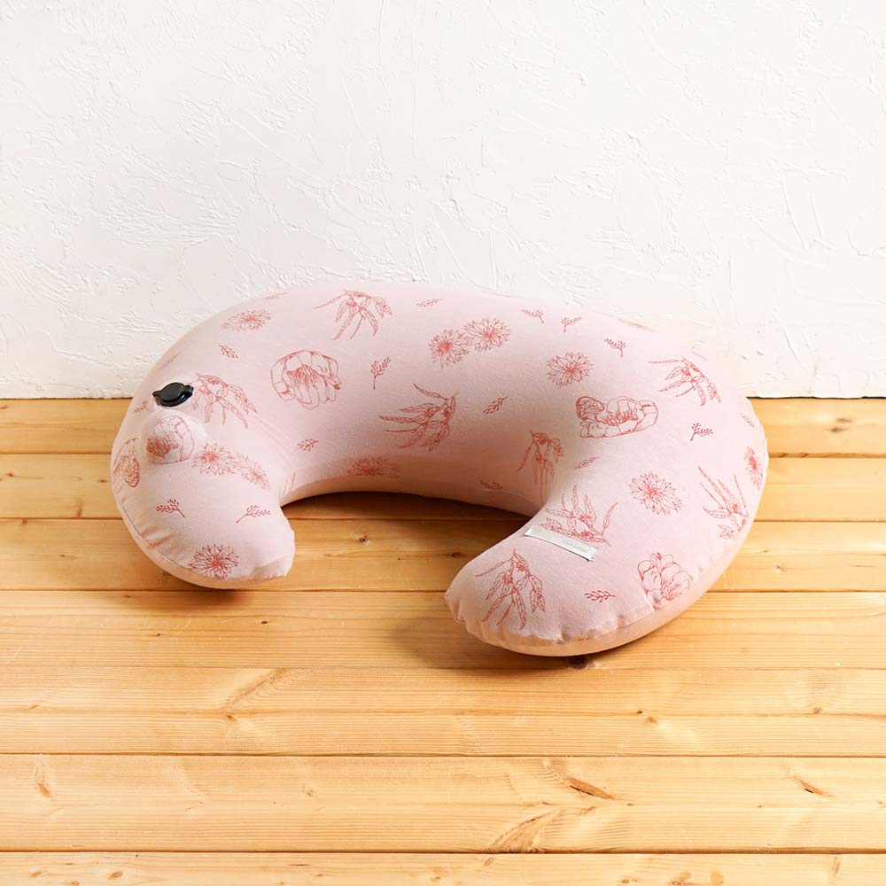 10mois - 快充便攜授乳BB學坐枕 (藍色草花柄款)
