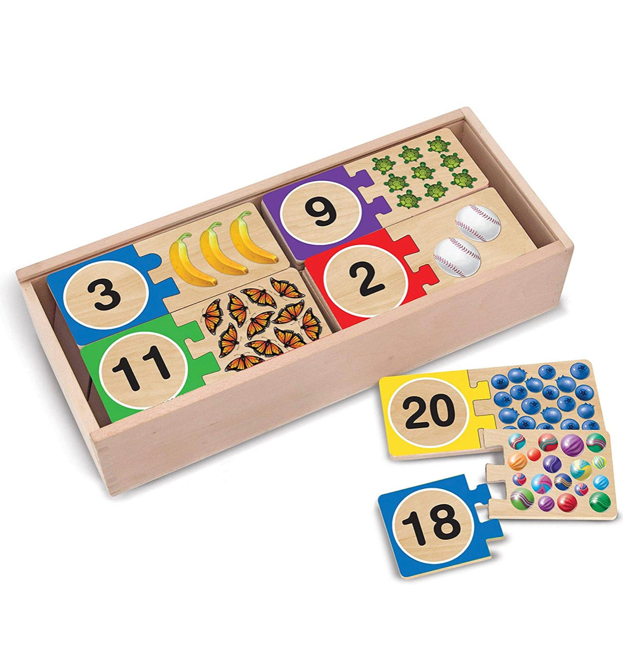 Melissa & Doug - 木製數字數圖配對樂