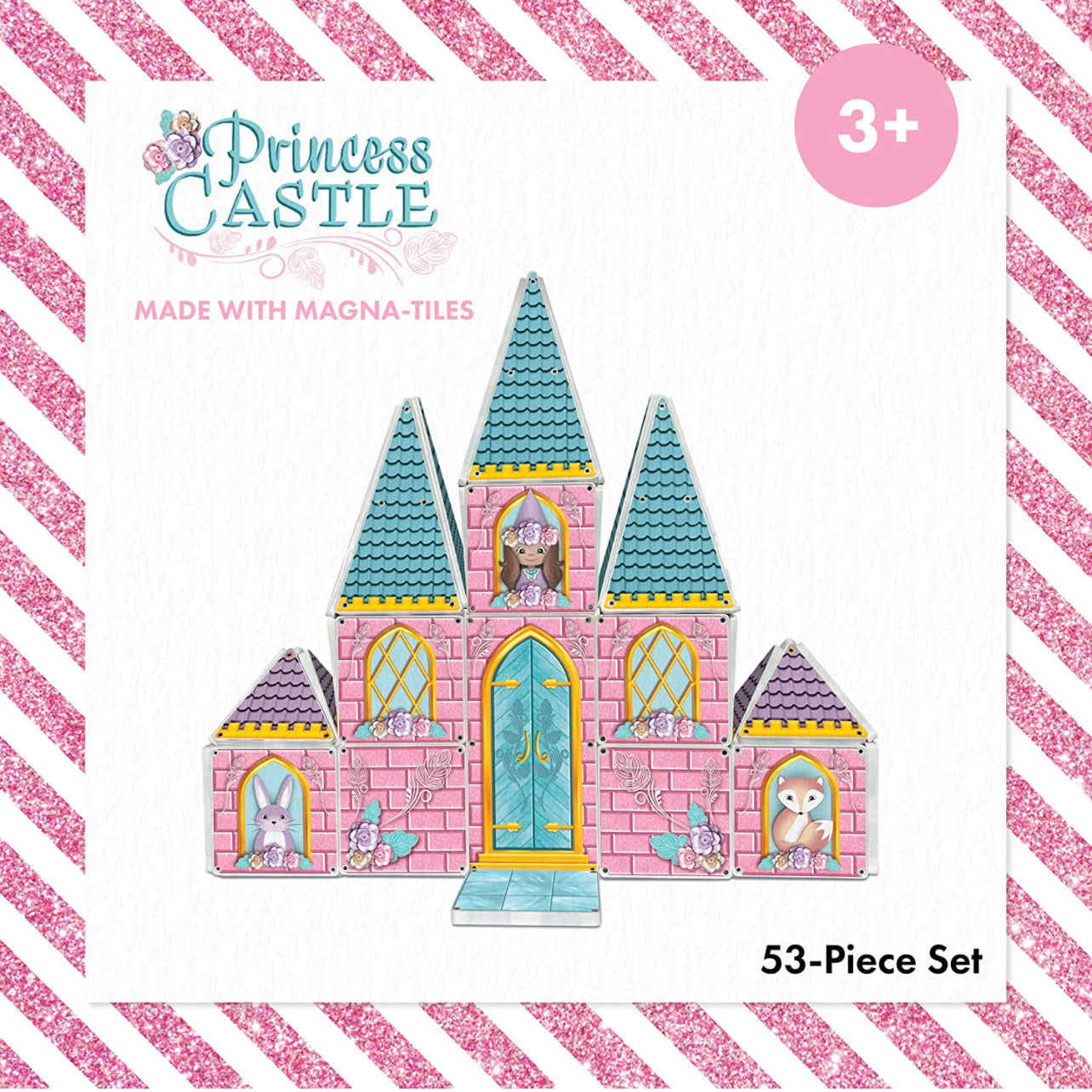 Magna-Tiles 磁力片積木玩具 - Princess Castle 53塊套裝