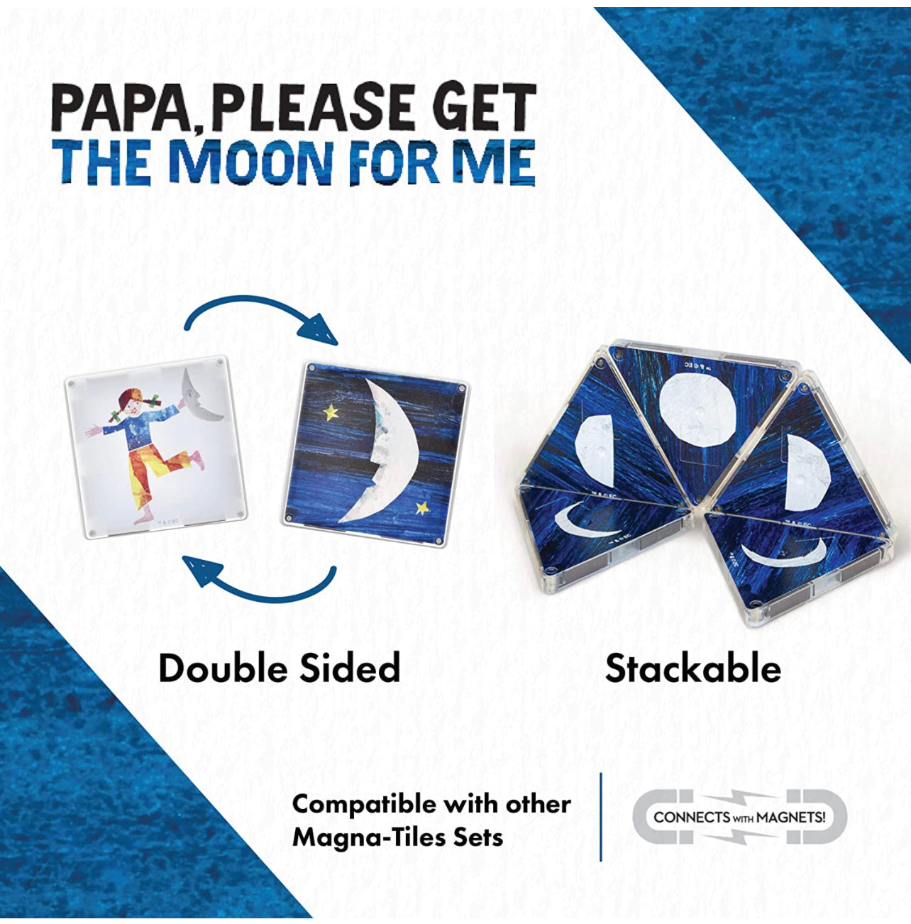 Eric Carle x Magna-Tiles 磁力片積木玩具 - Papa Please Get The Moon For Me 16塊套裝