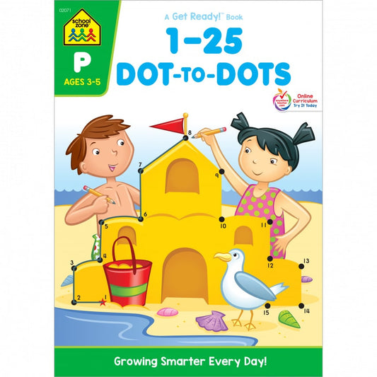School Zone - Dot to Dots Workbook (1-25 Dot to Dots 32 pages)