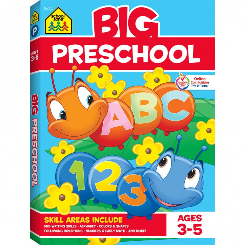 School Zone - Big Preschool Workbook (320 pages)