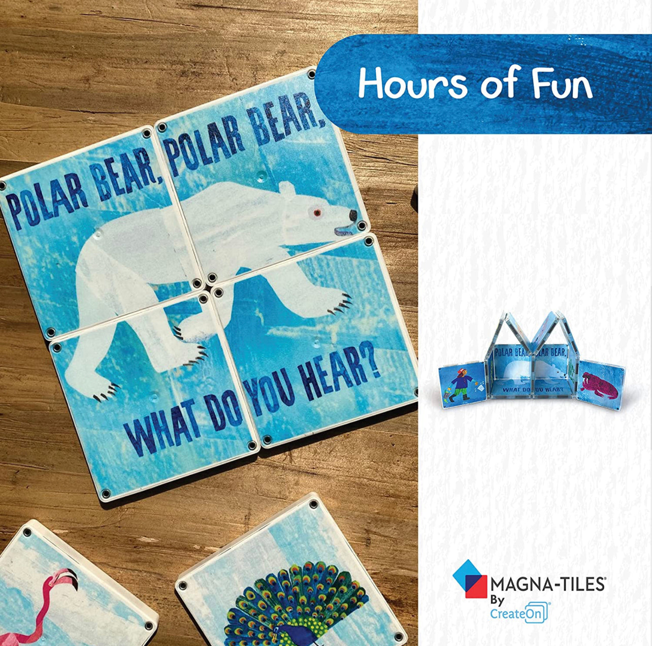 Eric Carle x Magna-Tiles 磁力片積木玩具 - Polar Bear Polar Bear16塊套裝