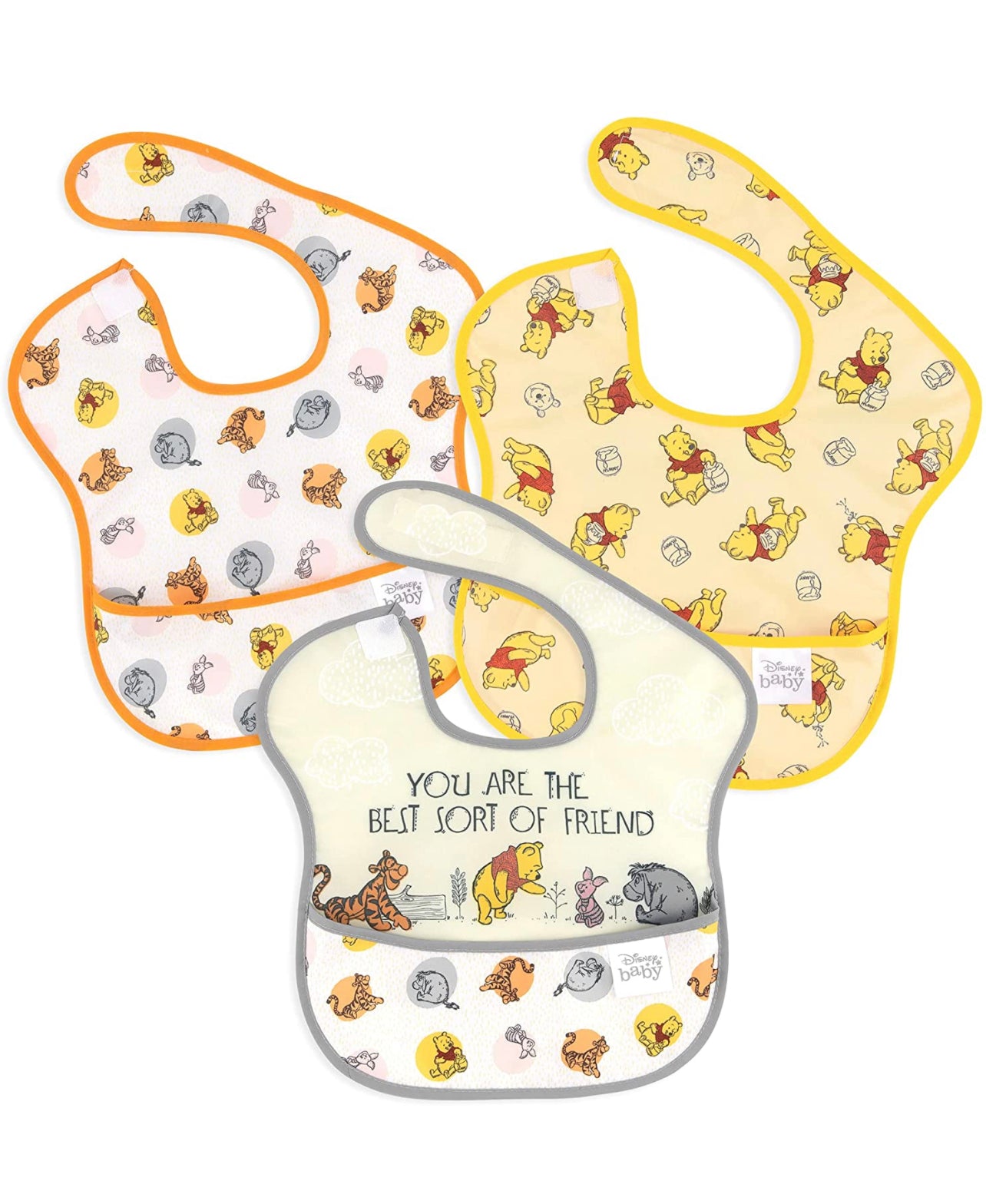 BUMKINS - Disney 造型超防水飯衣 (Winnie the Pooh 背心款) SuperBibs